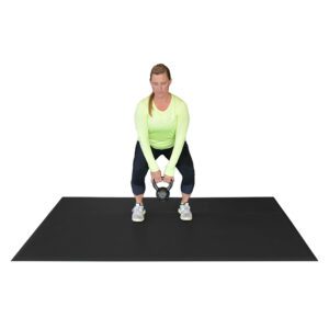 4.3' x 5' Black Physical Therapy Mat