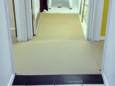 SmartCells Fall protection flooring installed in residential setting