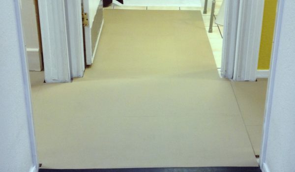 SmartCells Fall protection flooring installed in residential setting
