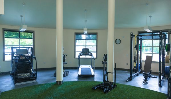 Smartcells Physical Therapy Flooring Installation Physical Therapy equipment sitting on SmartCells Physical Therapy flooring