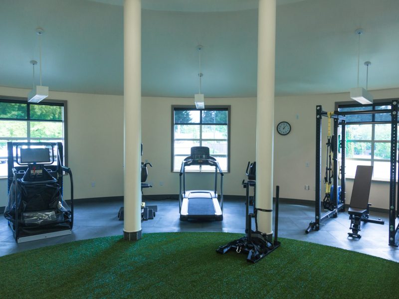 Physical Therapy equipment sitting on SmartCells Physical Therapy flooring