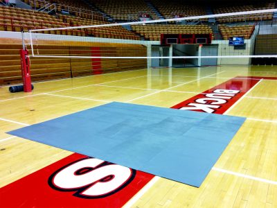 Ohio State mens volleyball team training on SmartCells Volleyball mats